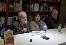 Osvaldo Bayer estuvo en San Isidro en la presentación del libro que retrata su vida