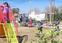 Se realizan obras de renovación integral en plazas y corredores de Pilar