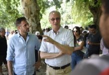 Achával y Gollán estuvieron en Derqui en una actividad de prevención contra el dengue Achaval Gollan