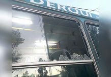 Un joven rompió un colectivo a garrotazos en Pilar porque no paró Colectivo Pilar