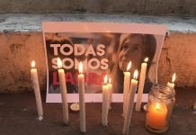Dolor por el femicidio de Laura Sirera: familiares y amigos marcharon en silencio en la plaza de Pilar Laura Sirera