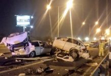Impactante choque múltiple en Panamericana terminó con cinco heridos Choque Panamericana Heridos
