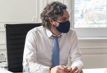 Cafiero: "El crecimiento de los casos implica que se tomen medidas para restringir la circulación" Cafiero Barbijo 12