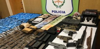 Armas, Granadas Y Drogas Secuestradas. Tres De Febrero