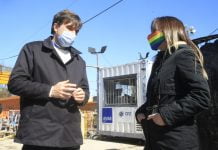 Malena Galmarini y Lucas Ghi visitaron trabajos de expansión de cloacas en Morón Galmarini Ghi Moron Aysa