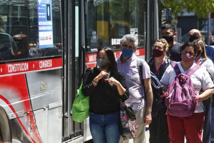 Colectivo Amba Barbijo Pasajeros