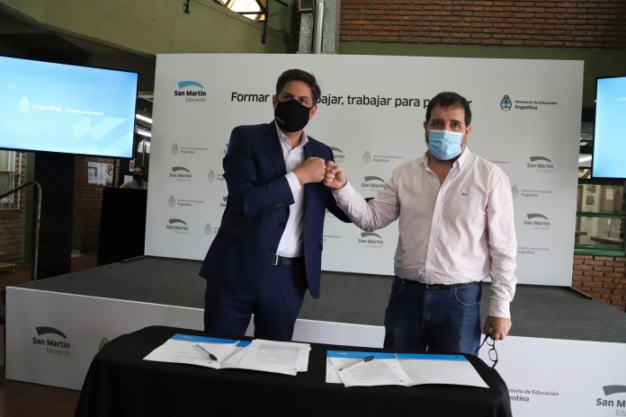 fernando moreira y nicolás trotta presentaron las becas progresar trabajo 2021 en san martín