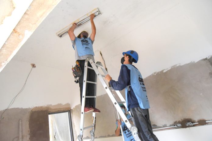 el municipio de san martin avanza con obras del programa haciendo escuela.