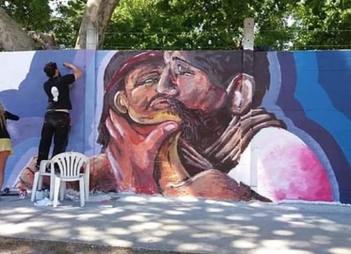 mural fierro cruz beso gauchos 1 mural fierro cruz beso gauchos 1