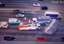 vuelco camion panamericana san isidro
