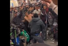 Video: insólita pelea en un vagón del tren San Martín