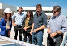 Achával y Bianco recorrieron el avance de la obra del Polo Educativo de Villa Luján