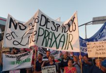 Panamericana y 197: trabajadores de Linde Praxair protestaron contra despidos en la empresa
