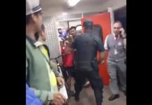 Video: un policía y un pasajero terminaron a las piñas tras una discusión en el tren Belgrano Norte