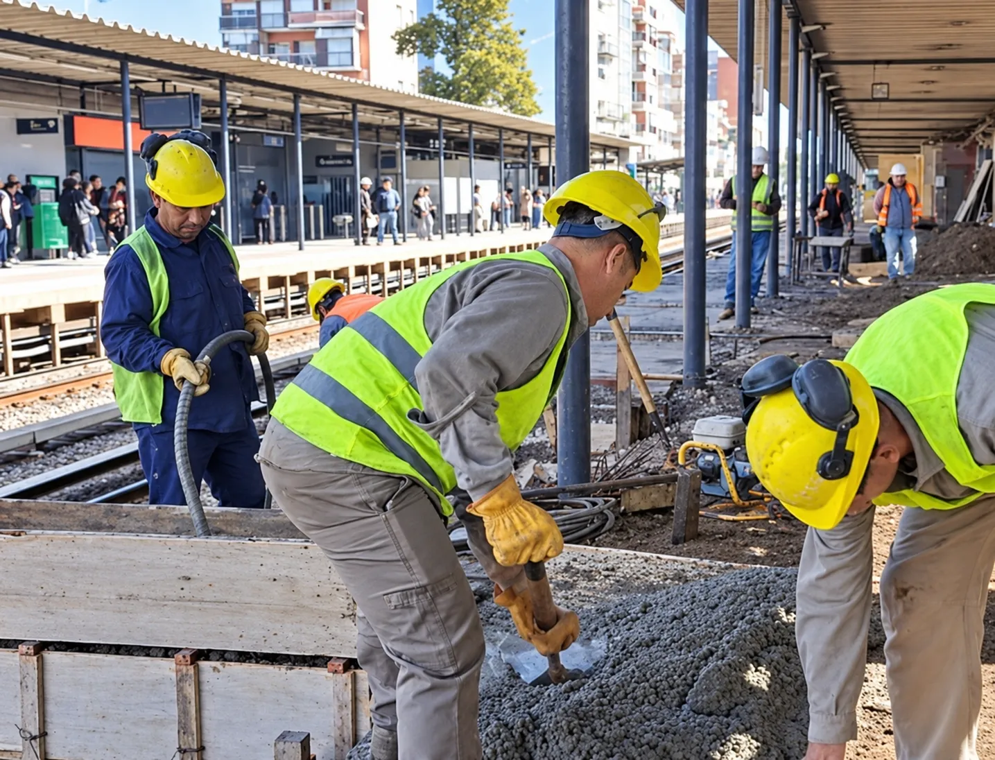 Tren Sarmiento: cómo avanzan las renovaciones de las estaciones Morón y Ramos Mejía