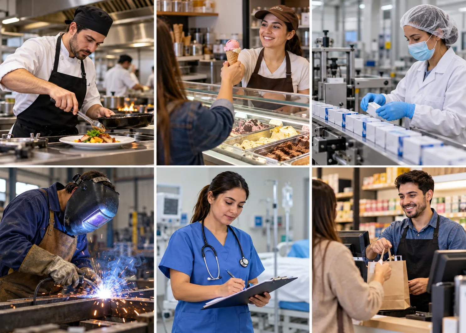 Profesiones cotidianas en acción