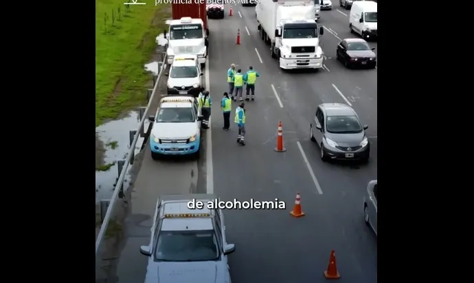“No va a dar cero”: un camionero dio 2,65 de alcoholemia en la Panamericana