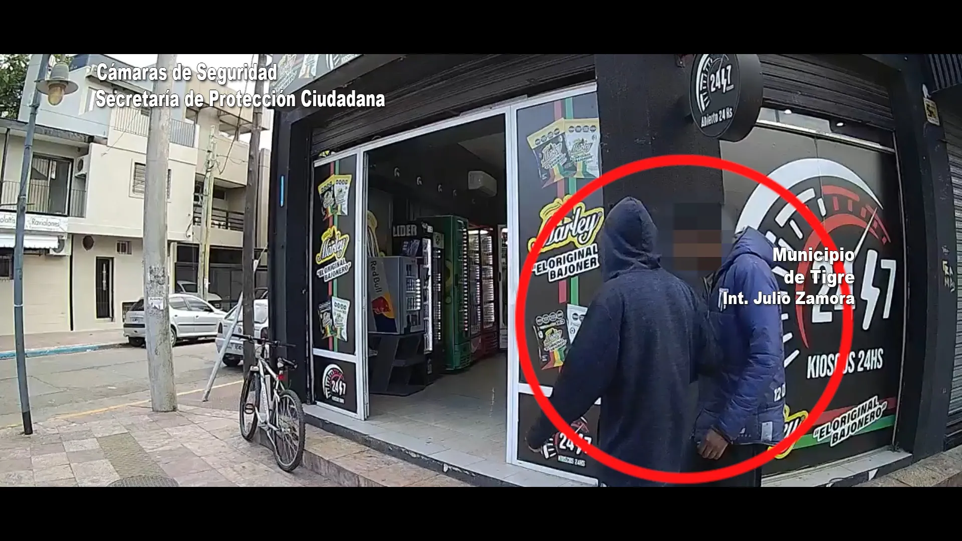 Tigre: robó una bicicleta frente a un comercio, quedó filmado y lo detuvieron